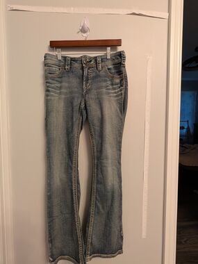 Silver Jeans Women's Light Blue Bootcut Jeans Suki Flap Size 30/32 Y2K Retro